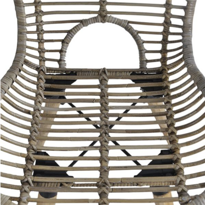 Chaises à manger en rotin naturel et bois