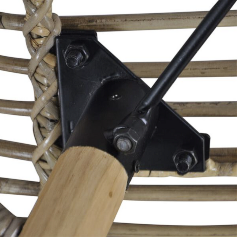 Chaises à manger en rotin naturel et bois
