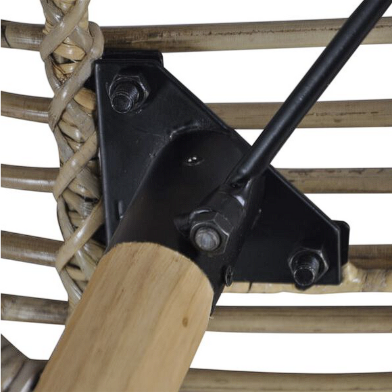 Chaises à manger en rotin naturel et bois