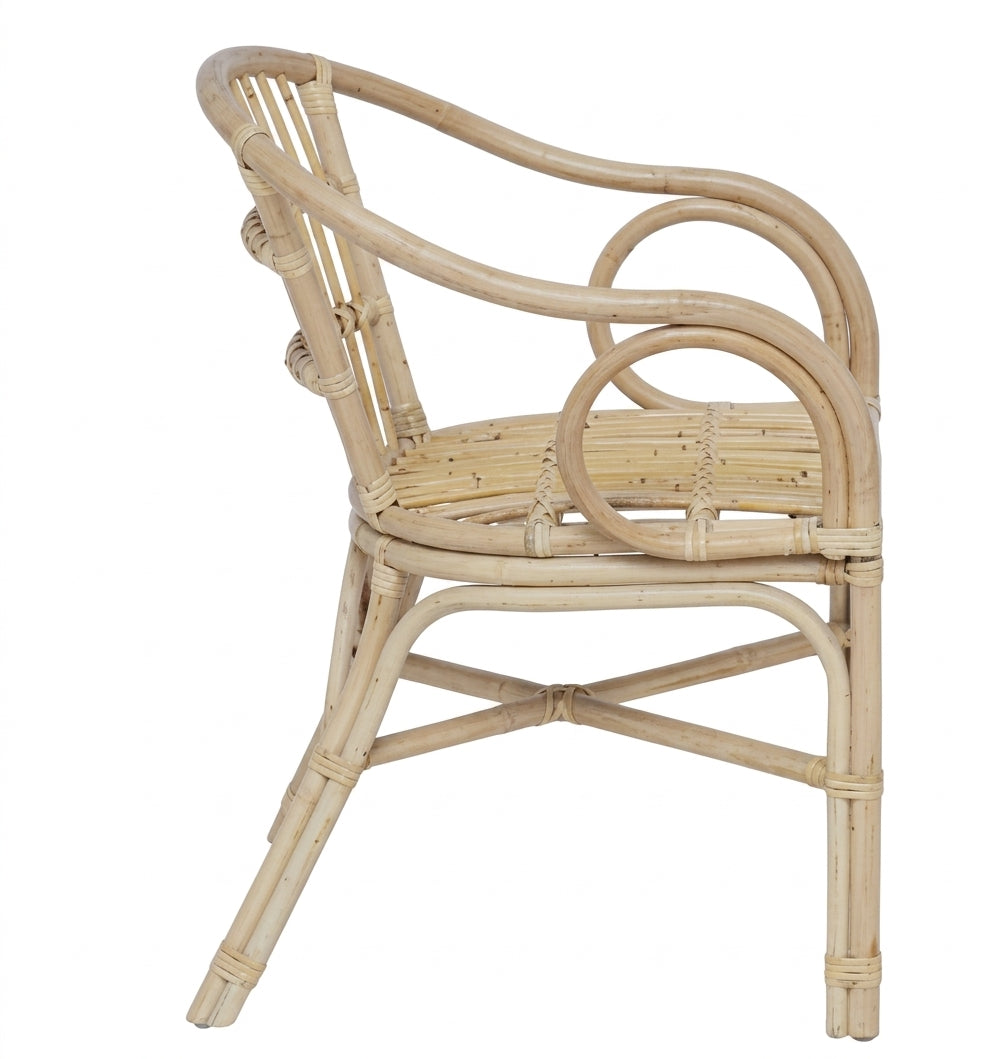 Chaise empilable en rotin naturel