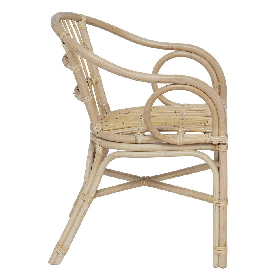 Chaise empilable en rotin naturel