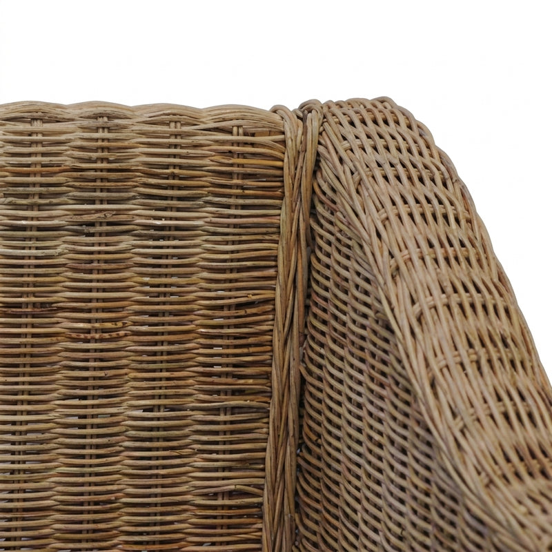 Fauteuil Salon en rotin naturel avec coussins