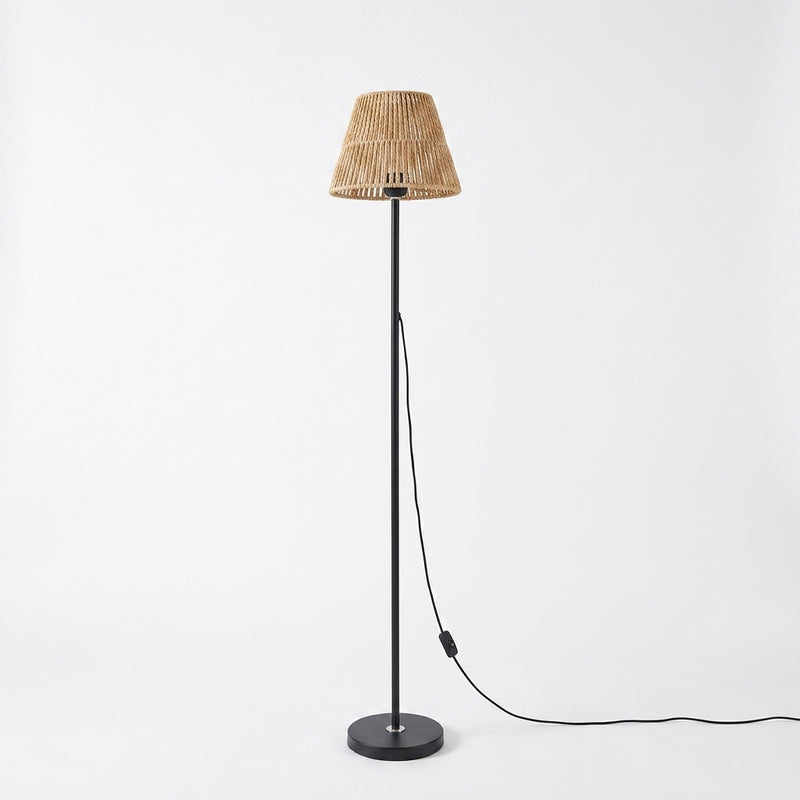 Lampadaire Cannelé en rotin tressé