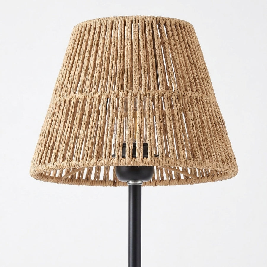 Lampadaire Cannelé en rotin tressé