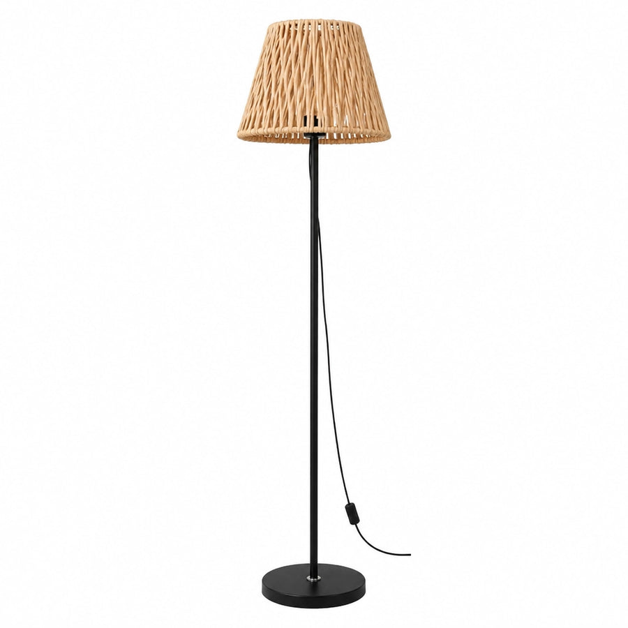 Lampadaire Cône en rotin tressé