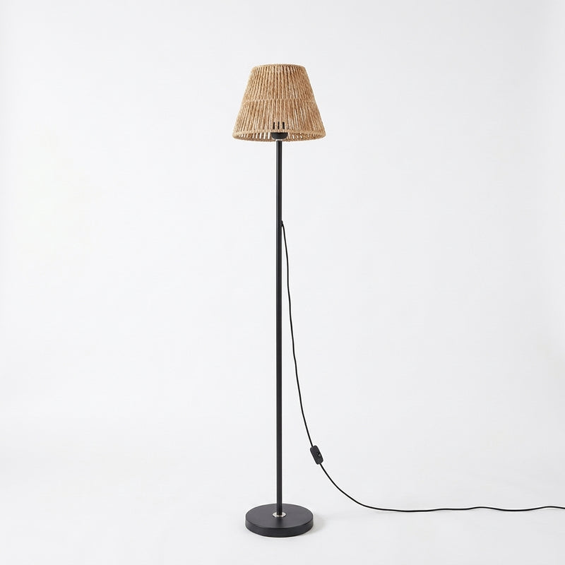 Lampadaire Cannelé en rotin tressé