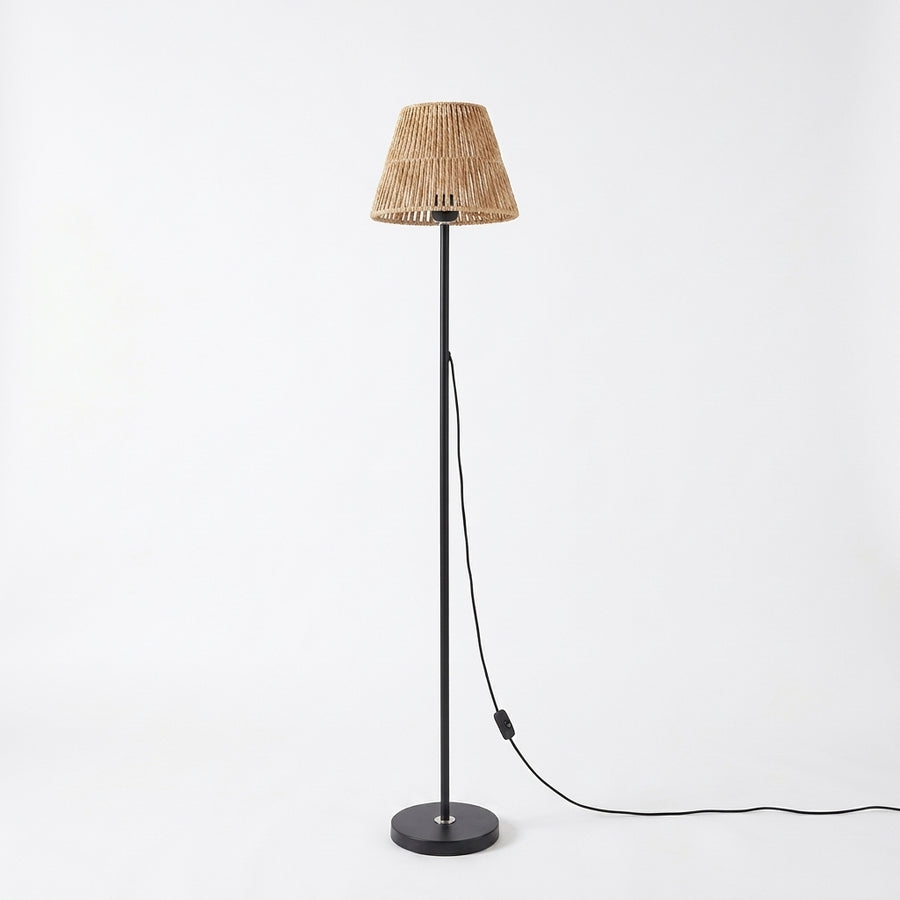Lampadaire Cannelé en rotin tressé