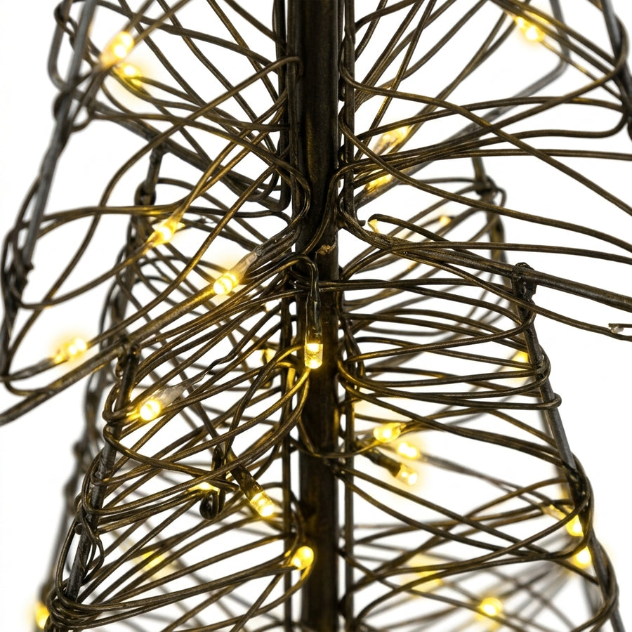 Sapin de Noël lumineux en rotin avec LED