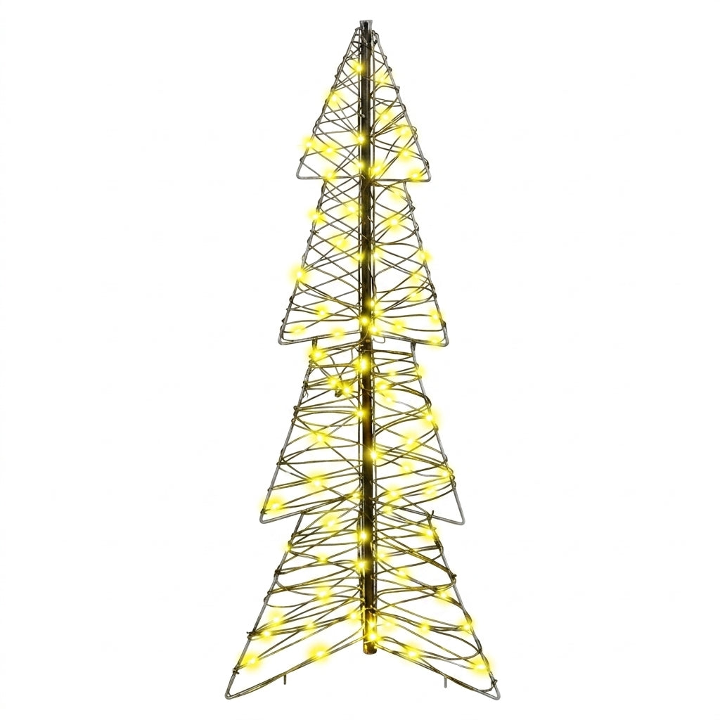 Sapin de Noël lumineux en rotin avec LED