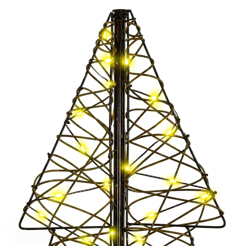 Sapin de Noël lumineux en rotin avec LED