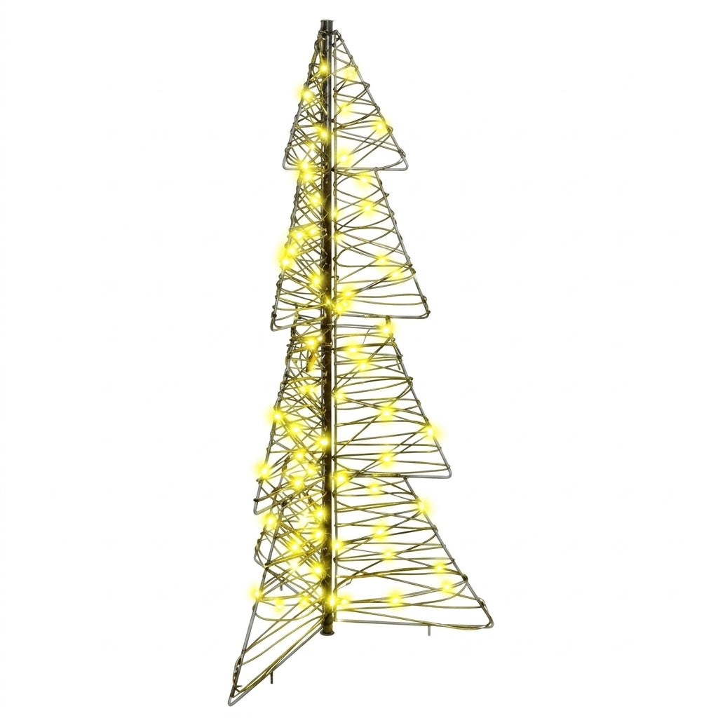 Sapin de Noël lumineux en rotin avec LED