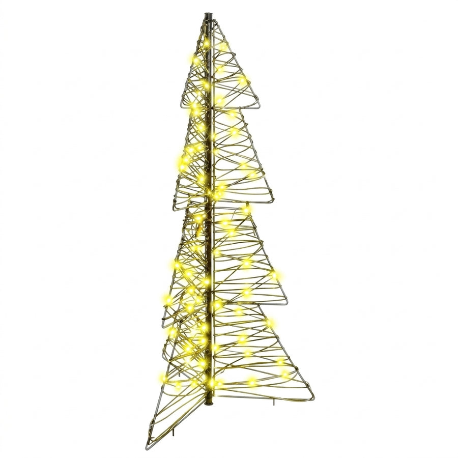 Sapin de Noël lumineux en rotin avec LED