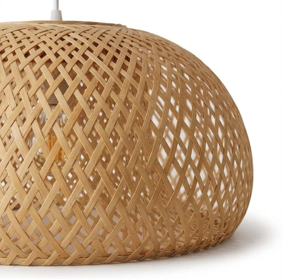 Suspension Cloche en bambou tressé