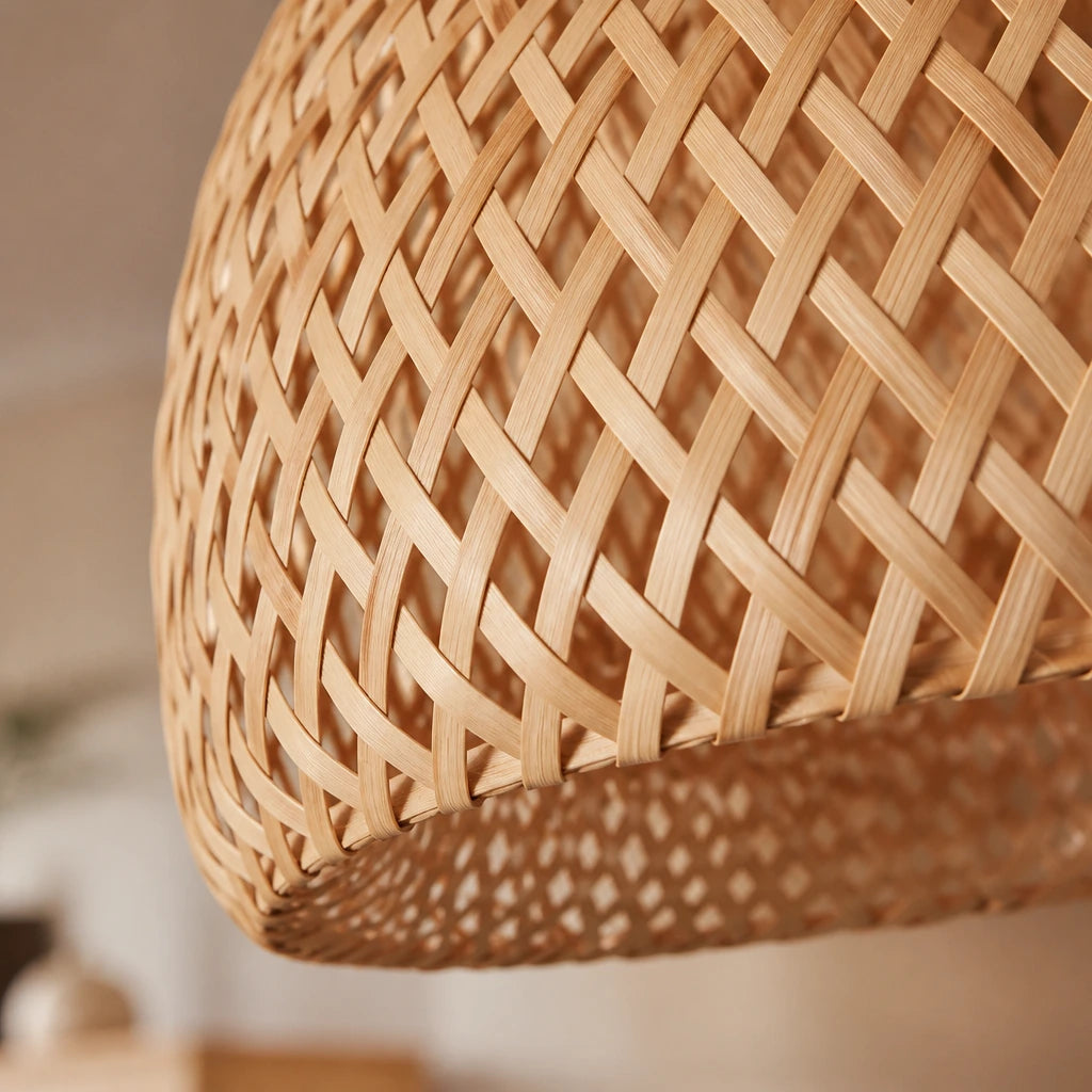 Suspension Cloche en bambou tressé