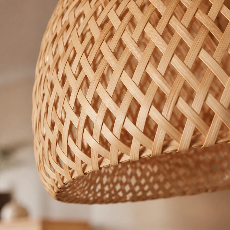 Suspension Cloche en bambou tressé