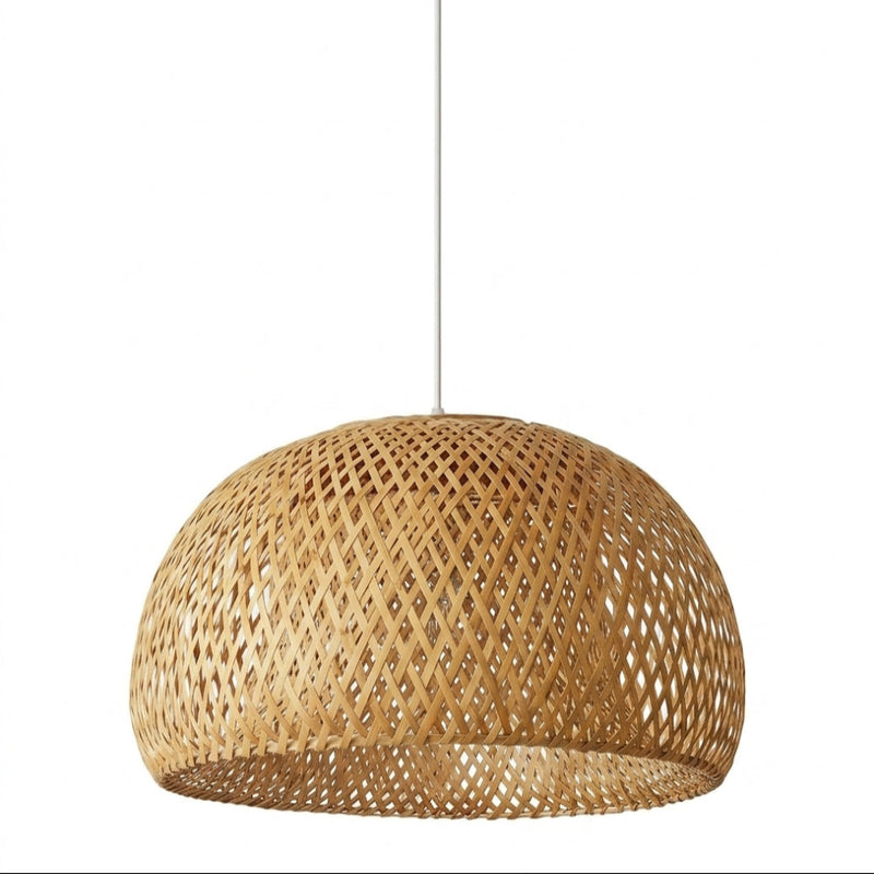 Suspension Cloche en bambou tressé