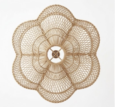 Suspension Dentelle en rotin tressé