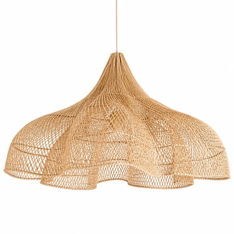 Suspension Dentelle en rotin tressé