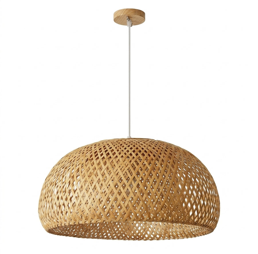 Suspension Cloche en bambou tressé