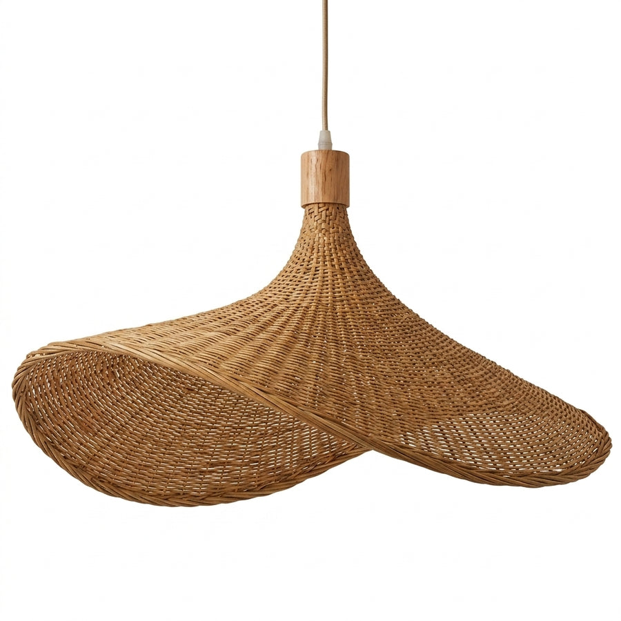 Suspension Parasol en bambou tressé