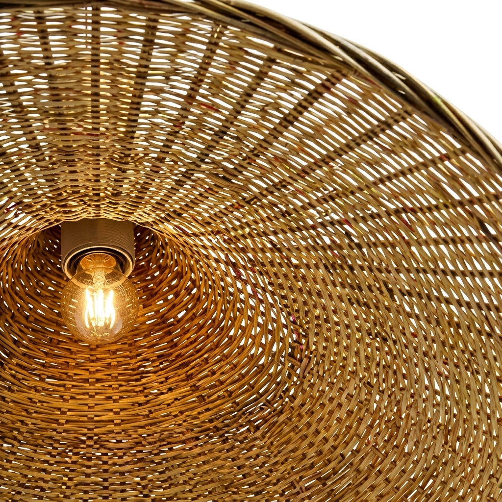 Suspension Parasol en bambou tressé
