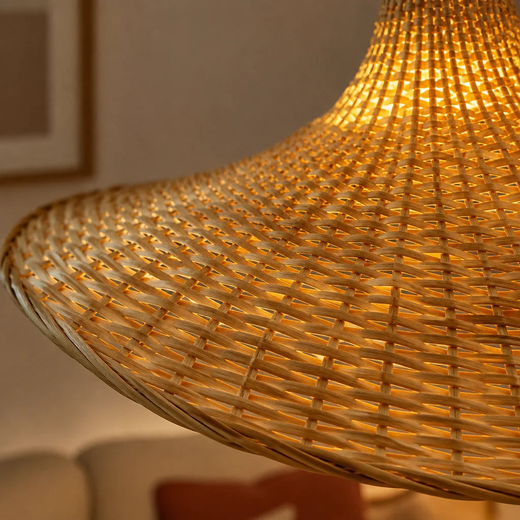 Suspension Parasol en bambou tressé